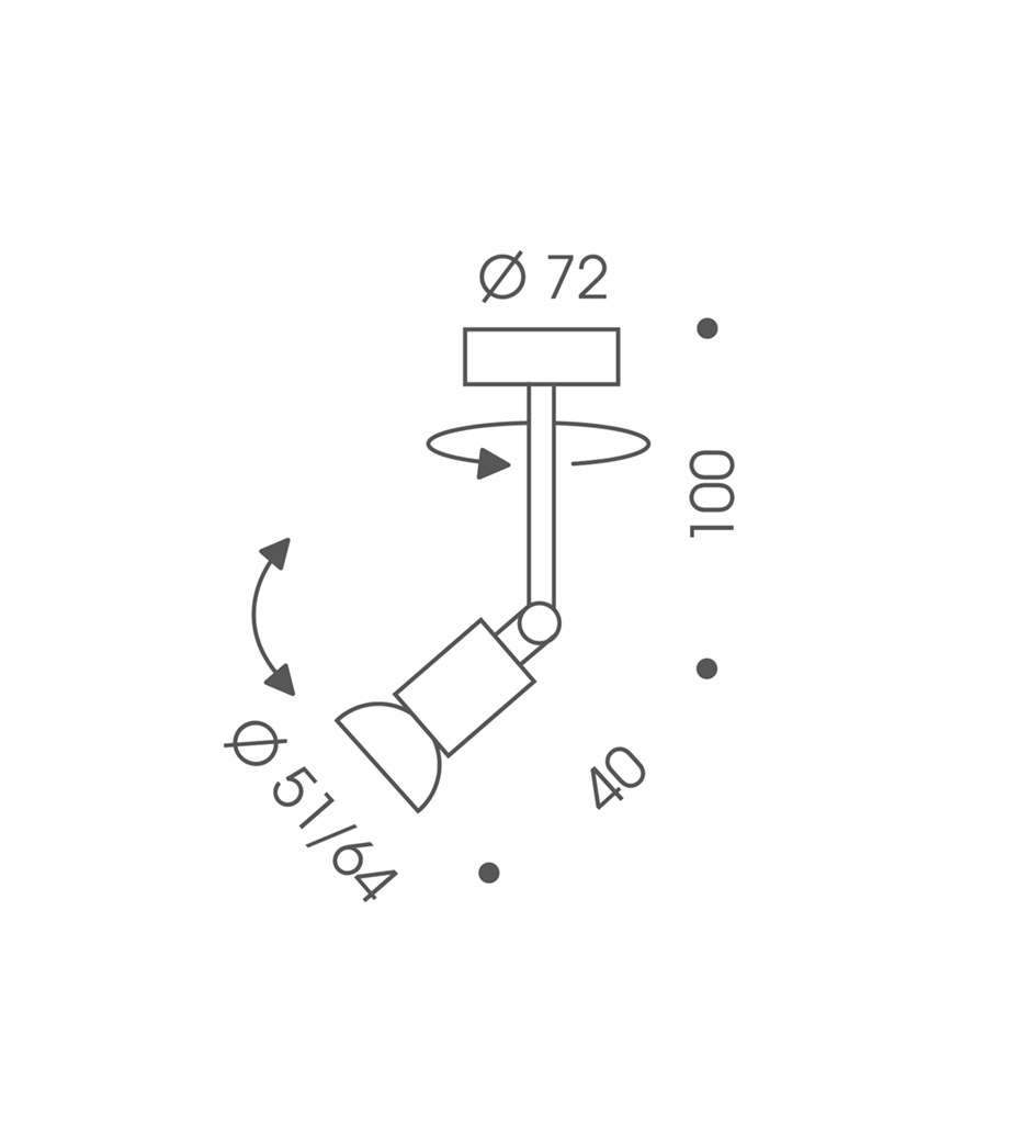 Oligo - Gate B Seven Wandstrahler / Deckenstrahler-Deckenleuchte-Oligo--TOJU Interior