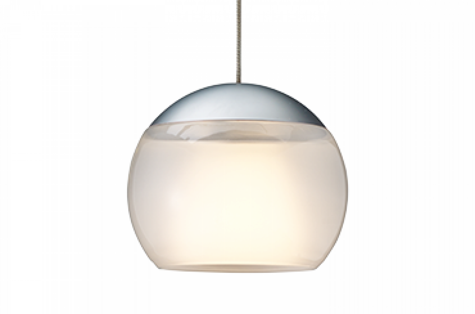 Oligo - Pendelleuchte Balino LED-Pendelleuchte-Oligo-Farbe Baldachin Aluminium gebürstet | Farbe Schirm Chrom matt Satiniert-1-flammig-42-880-15-06/03-TOJU Interior