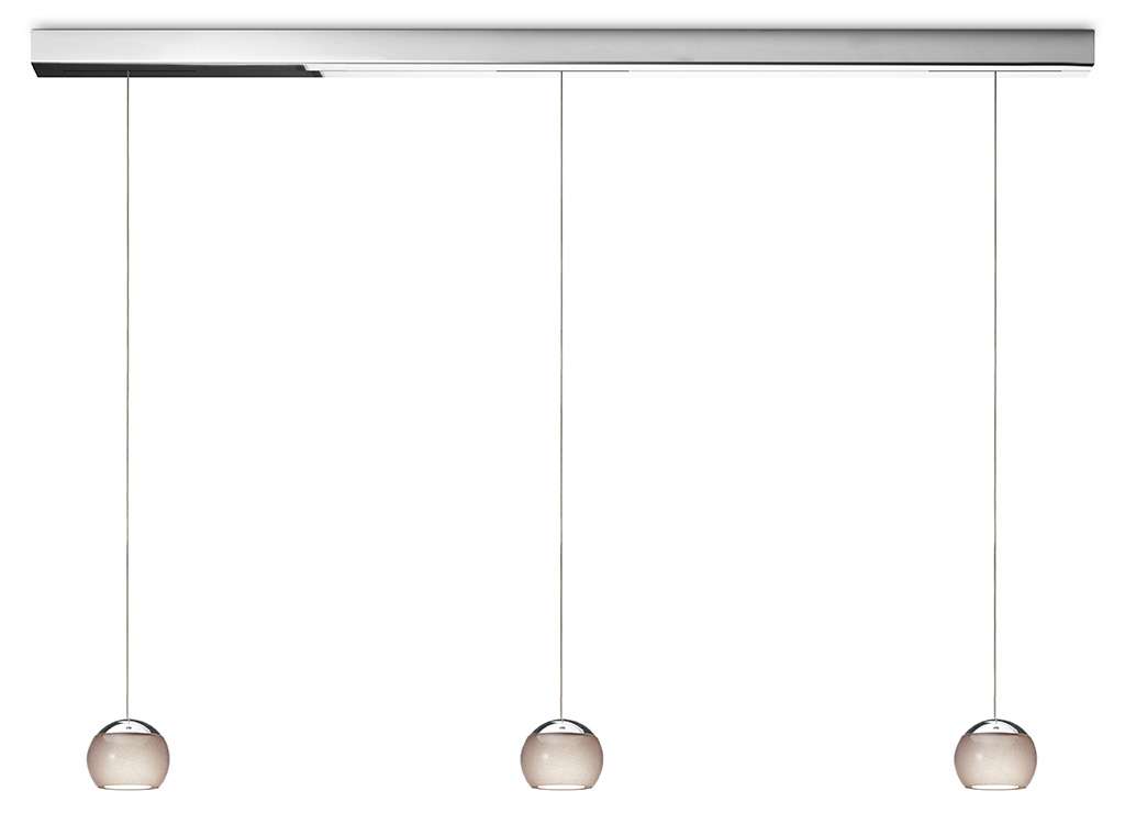 Oligo - Pendelleuchte Balino LED-Pendelleuchte-Oligo-Farbe Baldachin Chrom | Farbe Schirm Diamantgrau-3-flammig-42-880-34-05/44-TOJU Interior