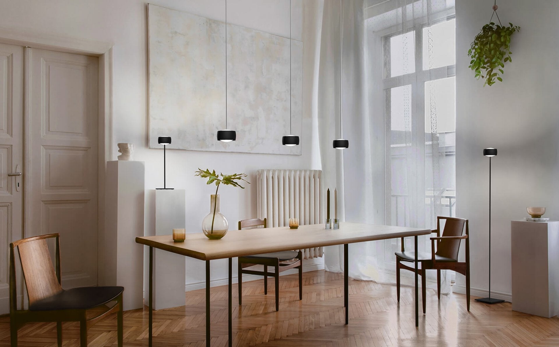 Oligo - Pendelleuchte Grace mit unsichtbarer Höhenverstellung 1-flammig-Pendelleuchte-Oligo--TOJU Interior