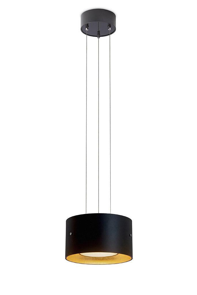 Oligo - Pendelleuchte Trofeo-Pendelleuchte-Oligo-Farbe Baldachin Schwarz matt | Farbe Schirm Schwarz matt | Blattgold-G42-886-20-23/10-TOJU Interior