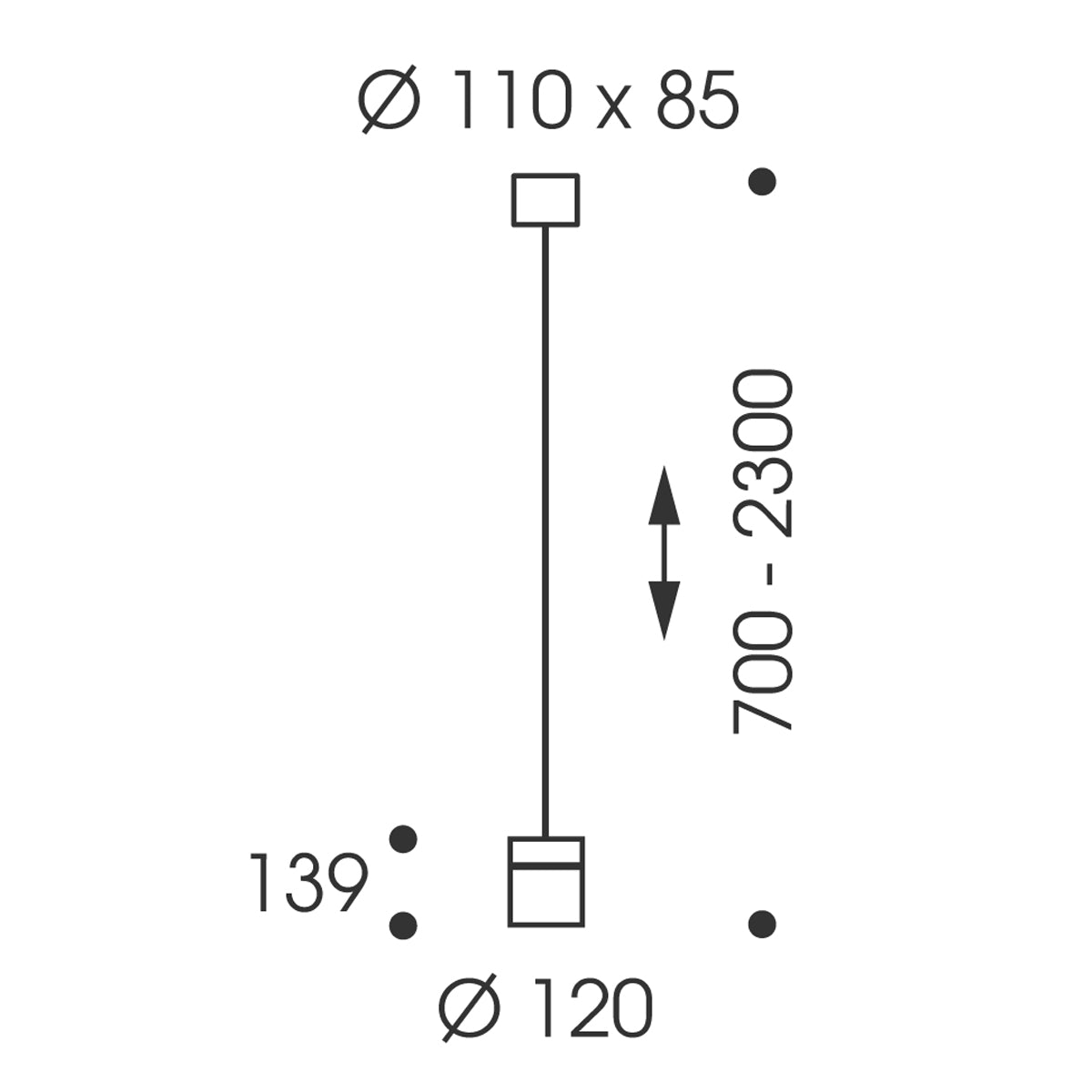 Oligo - Pendelleuchte Tudor 1-flammig mit unsichtbarer Höhenverstellung-Pendelleuchte-Oligo--TOJU Interior
