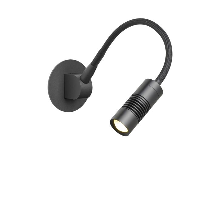 Oligo - Wandleuchte a Little bit-Wandleuchte-Oligo-Kopf Schwarz matt | Flexarm Schwarz matt-Einbau 3000 K-40-898-45-23-TOJU Interior