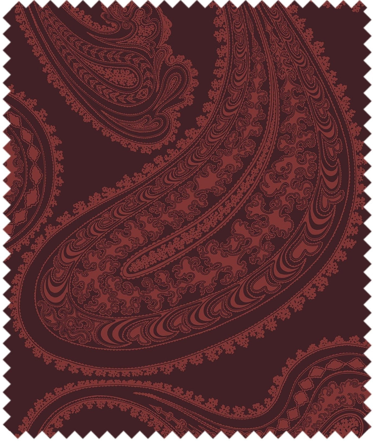 Cole & Son – Stoff Rajapur Velvet – F111/10038 – Rose on Dark Crimson