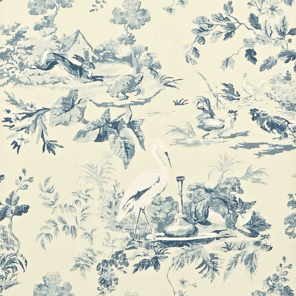Sanderson - Tapete Aesops Fables-Tapeten-Sanderson-BLUE DCAVAE103-DCAVAE103-Toju Interior