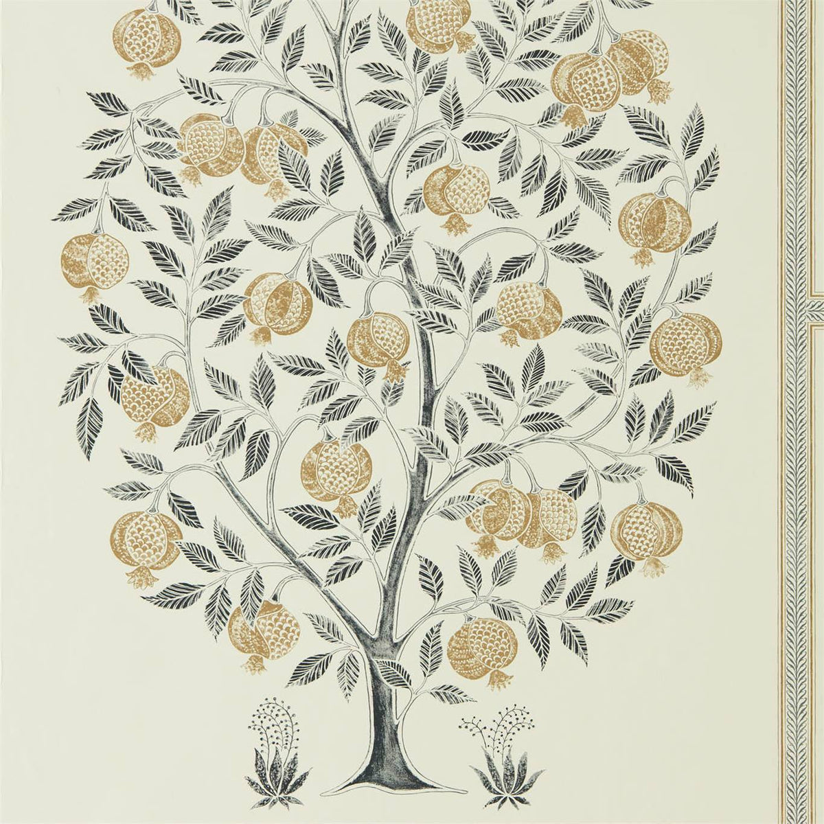 Sanderson - Tapete Anaar Tree-Tapeten-Sanderson-CHARCOAL/GOLD 216791-216791-Toju Interior