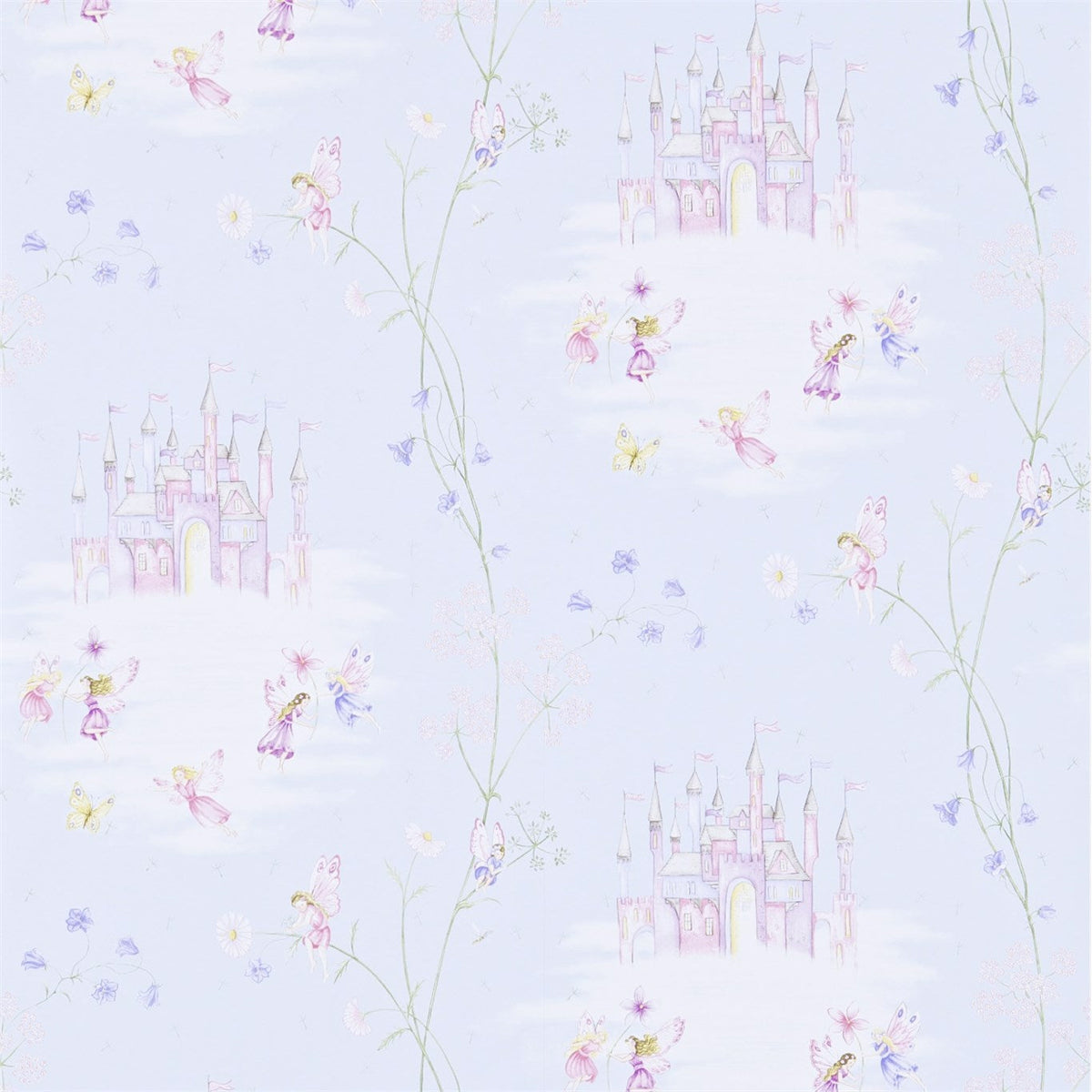 Sanderson - Tapete Fairy Castle-Tapeten-Sanderson-BLUE 214045-DLIT214045-Toju Interior
