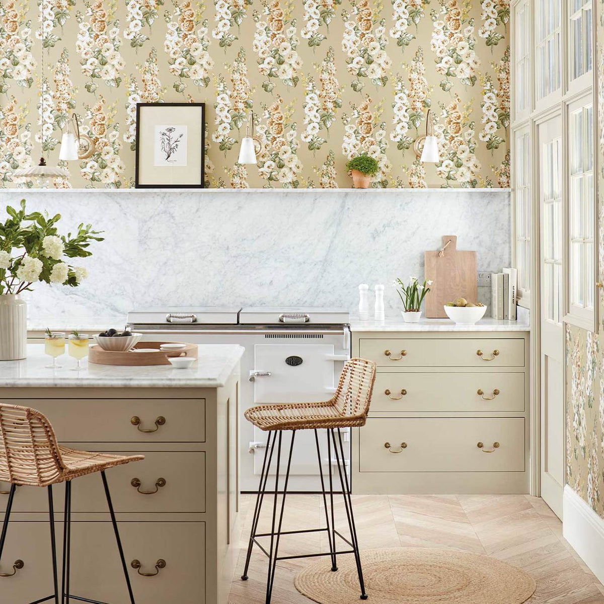 Sanderson - Tapete Hollyhocks-Tapeten-Sanderson--Toju Interior
