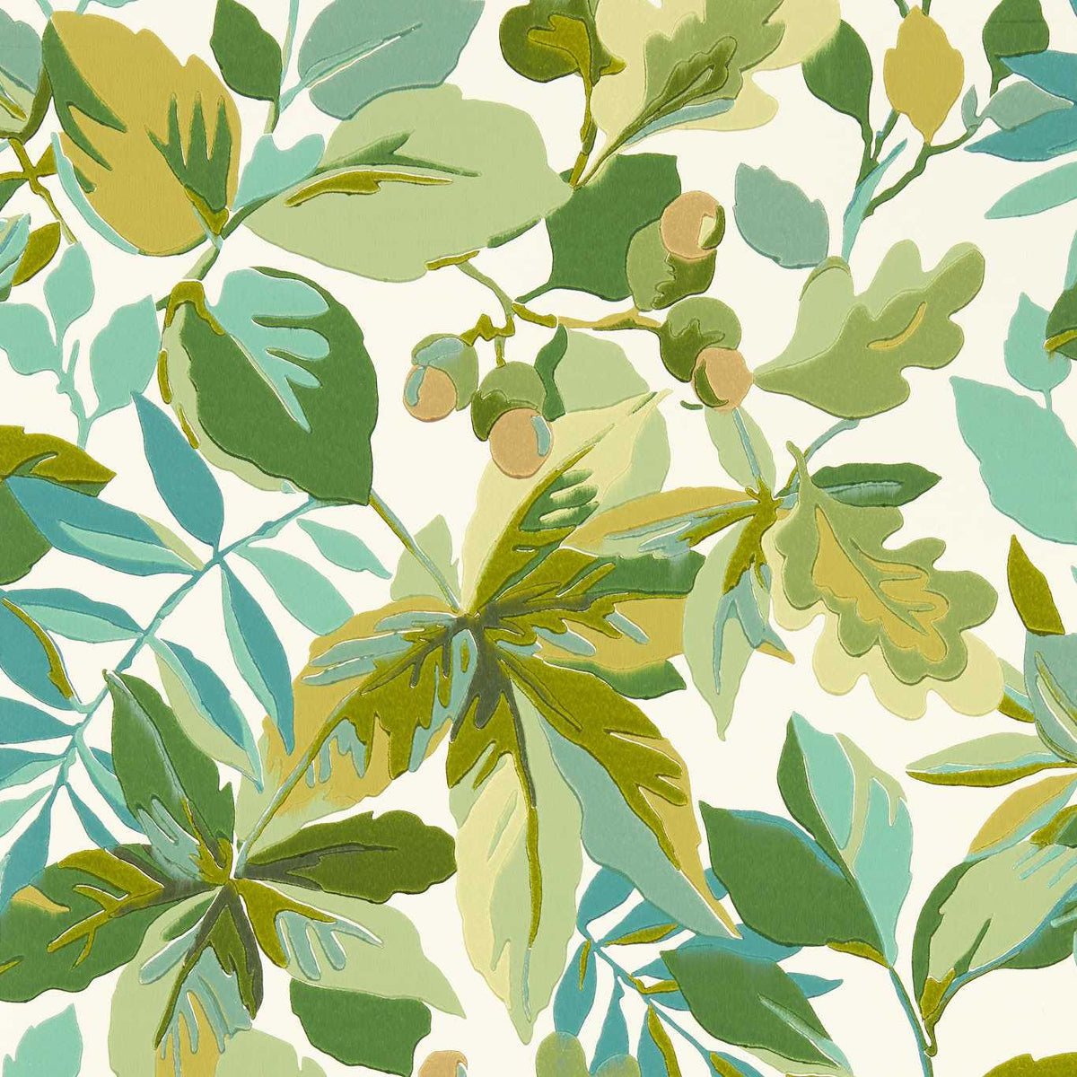Sanderson - Tapete Robins Wood-Tapeten-Sanderson-BOTANICAL GREEN 217223-217223-Toju Interior
