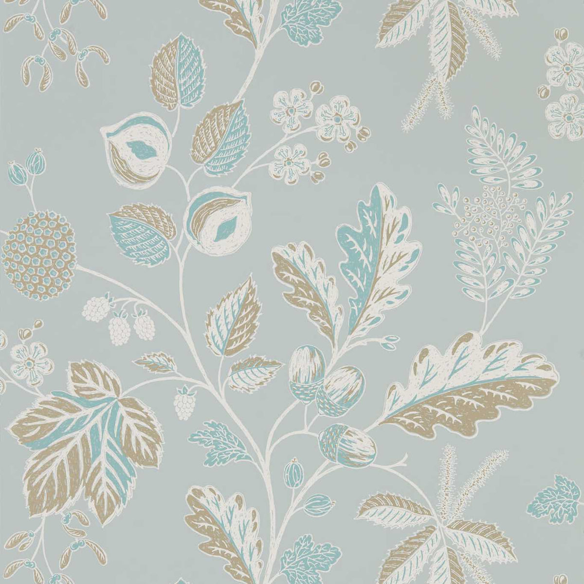 Sanderson - Tapeten Warwick-Tapeten-Sanderson-BLUE GREY 216617-216617-Toju Interior