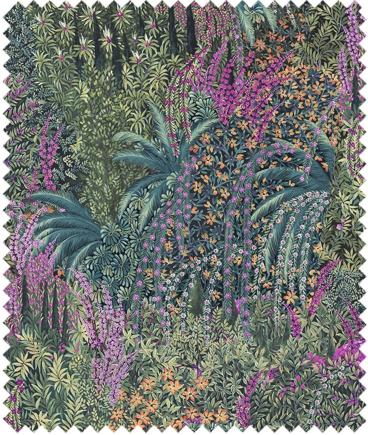 Cole & Son – Stoff Cascade Linen Union – F121/3013 – Teal & Viridian