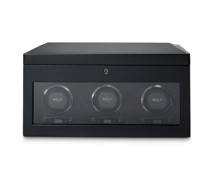 Wolf - Uhrenbeweger - British racing black triple Watch Winder-Uhrenbeweger-Wolf 1834-TOJU Interior