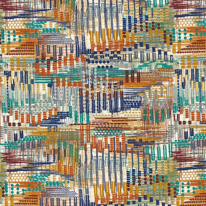 Casamance Point De Vue – Turquoise Orange Brulee – 45680335