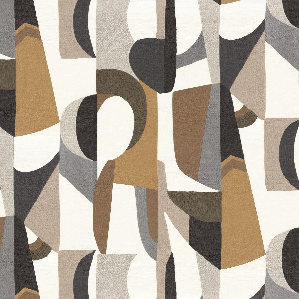 Casamance Assemblage Tapete Blanc / Chocolat – 75460100