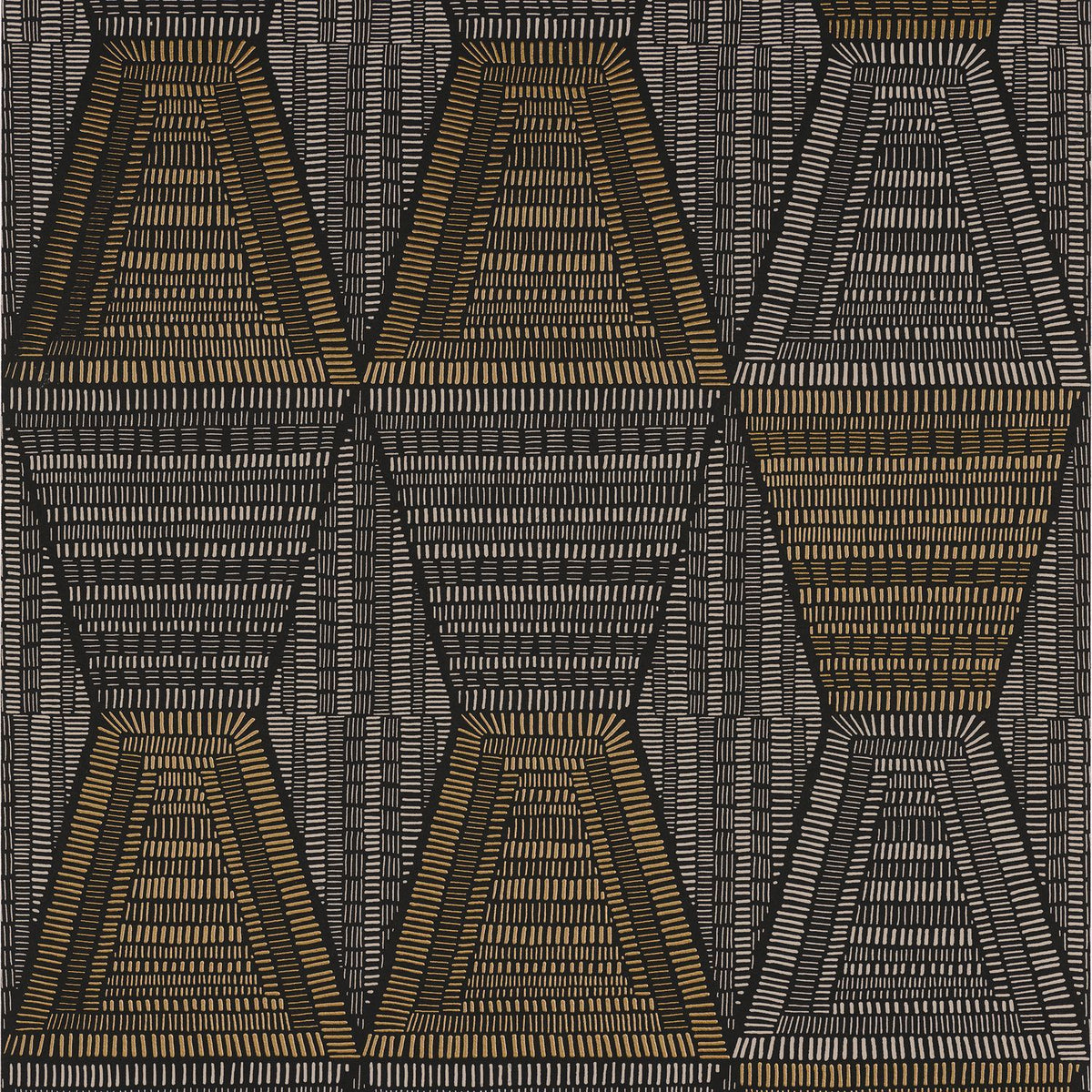 Casamance Daia Tapete Noir / Doré – 75274690