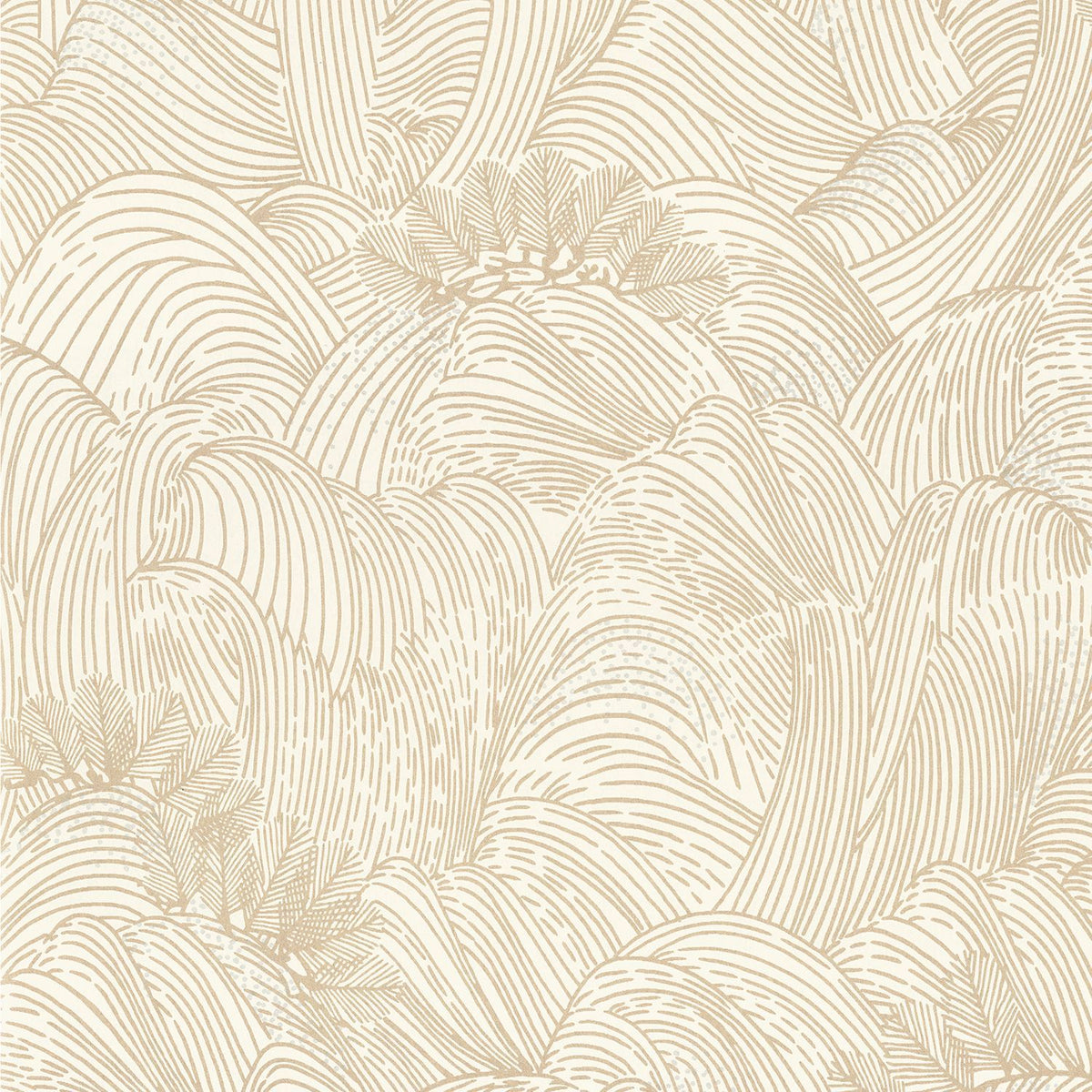 Casamance Marée Haute Tapete Blanc / Doré – 75901936