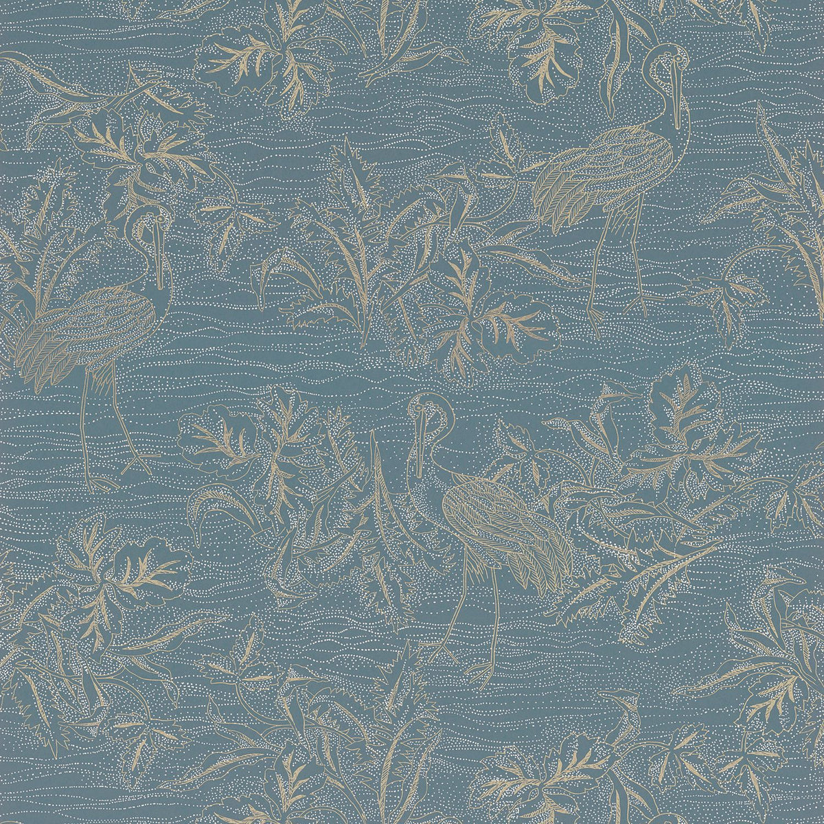 Casamance Mirador Tapete Bleu Persan / Doré – 75891630