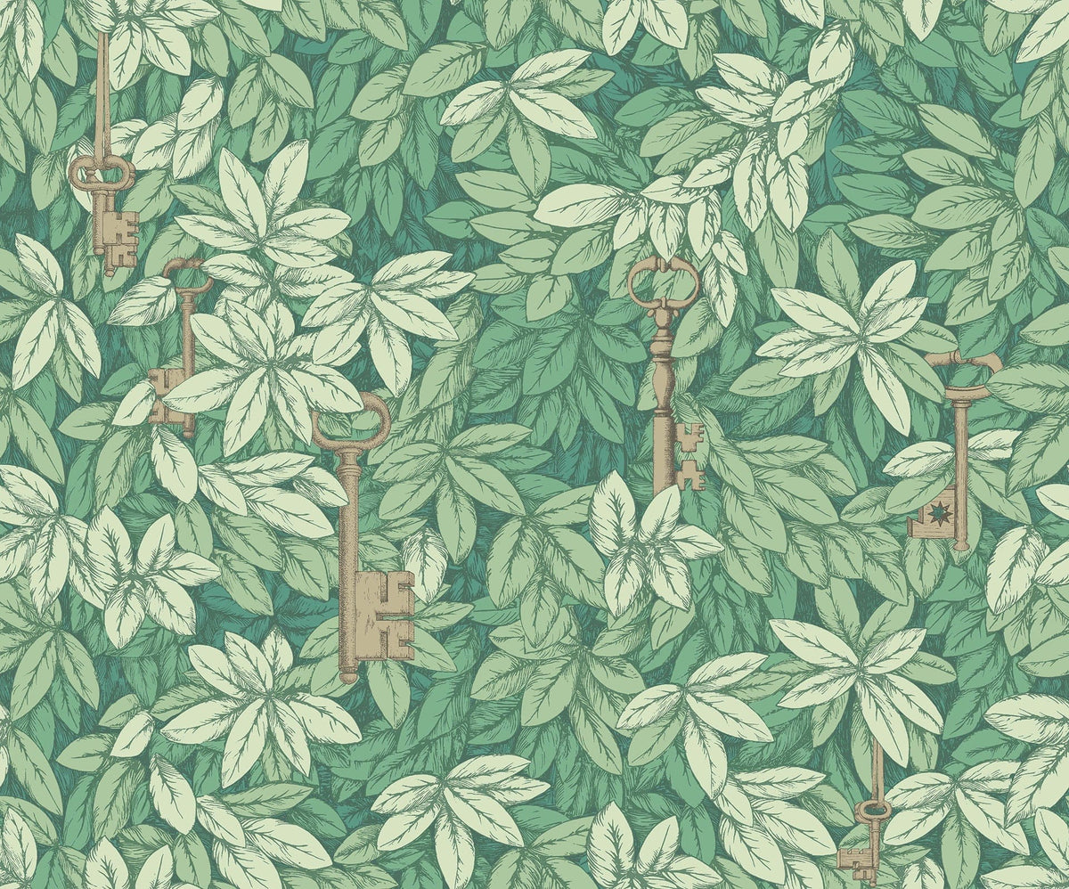 Cole & Son Chiavi Segrete Tapete in Forest Green