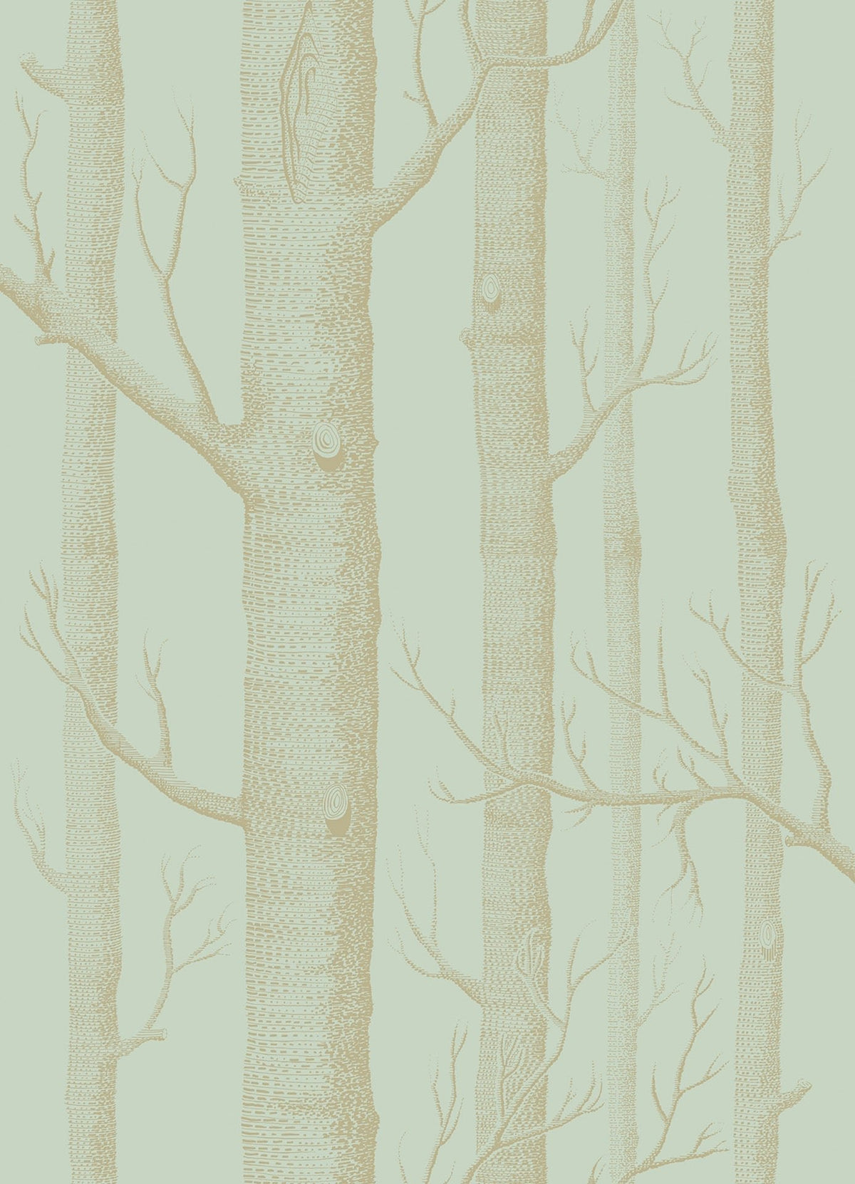 Cole & Son Woods Metallic Gold on Duck Egg 103/5023 – Muster