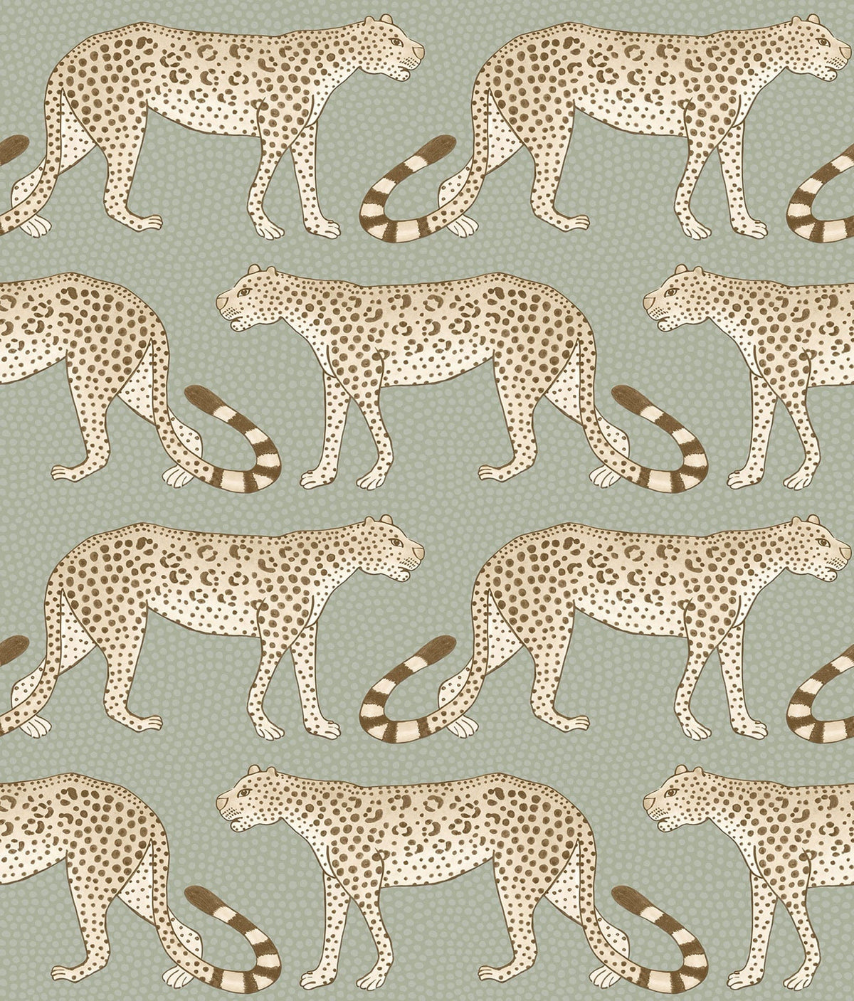 Cole & Son Leopard Walk Linen on Soft Olive 109/2009 – Muster