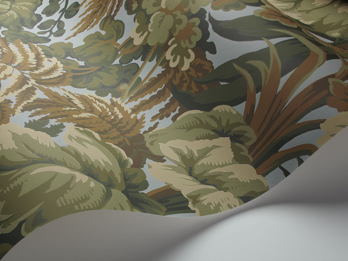 Cole & Son Royal Fernery Khaki, Sage & Print Room Blue 113/3008 – Detailansicht