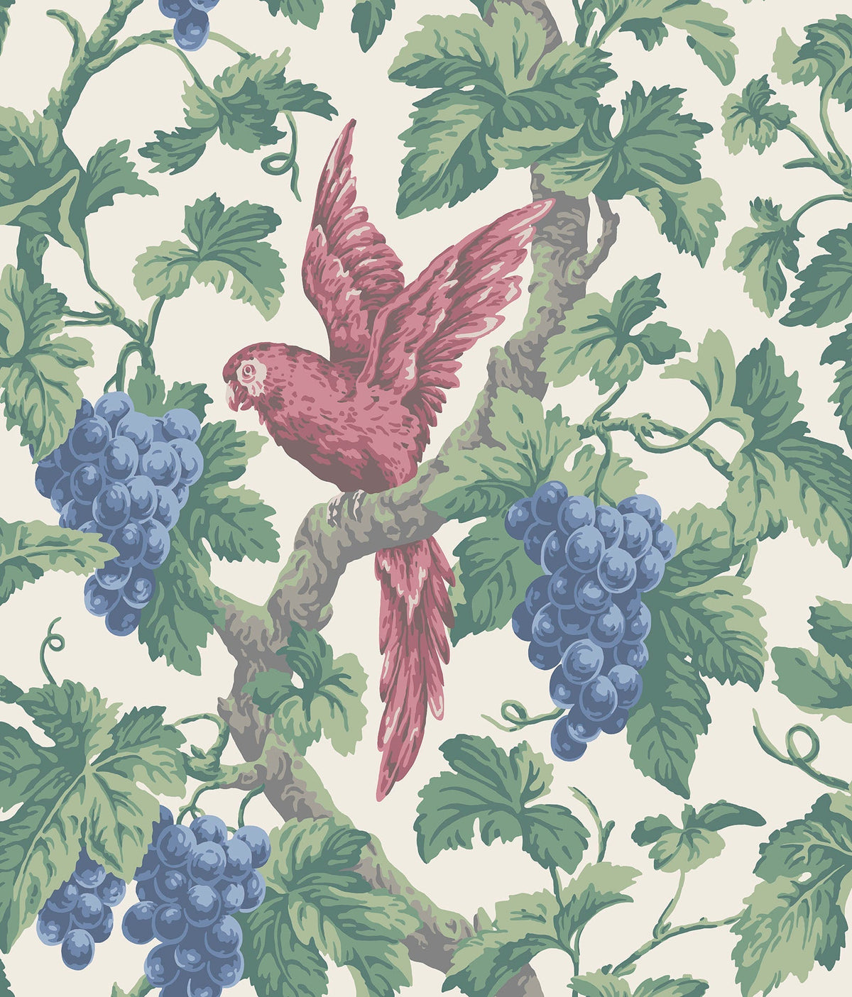 Cole & Son Woodvale Orchard – Rose, Hyacinth & Forest on Parchment (116/5018), Musteransicht