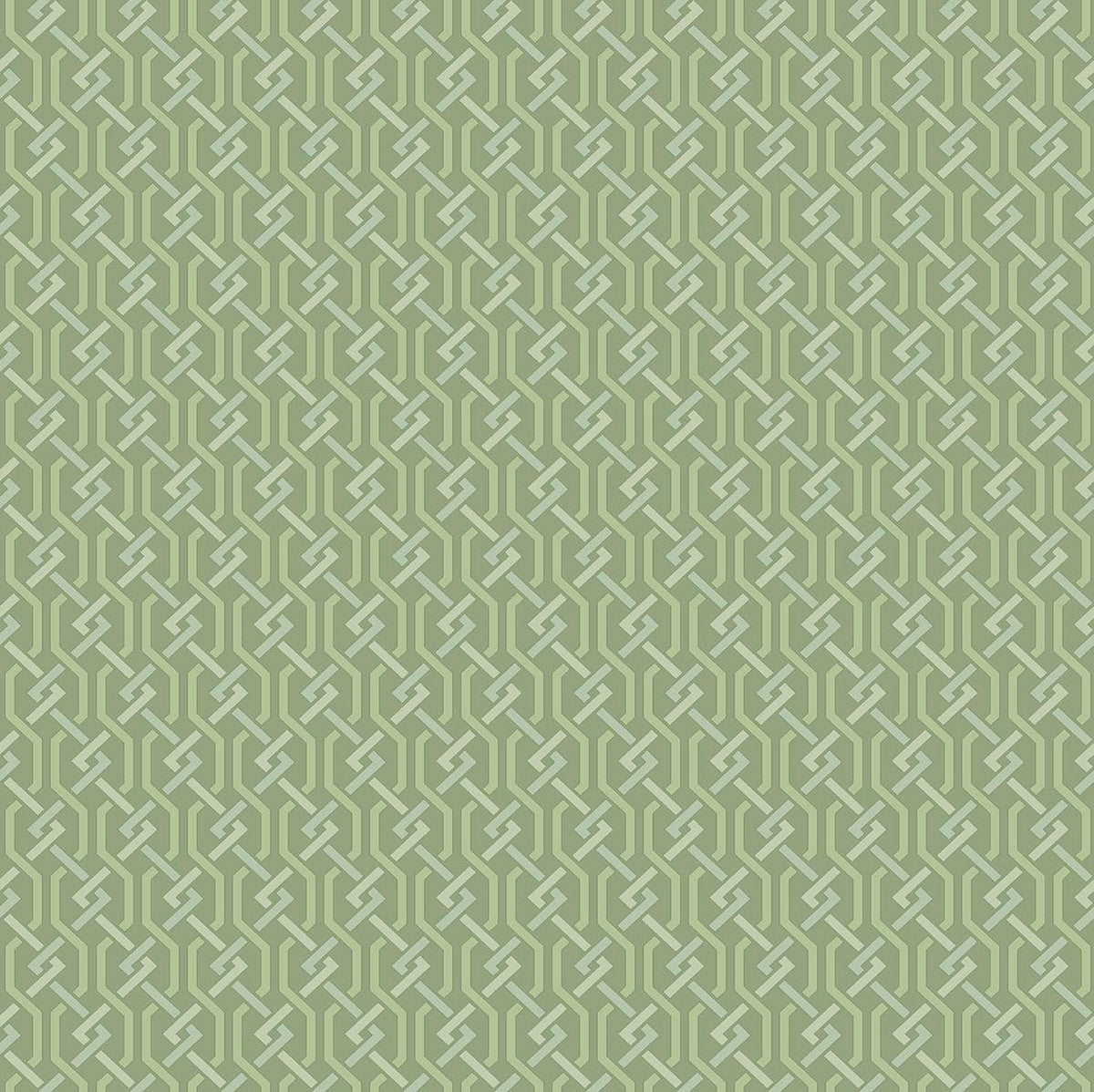 Cole & Son Fretwork Leaf Green & Sage, Tapete 131/6018