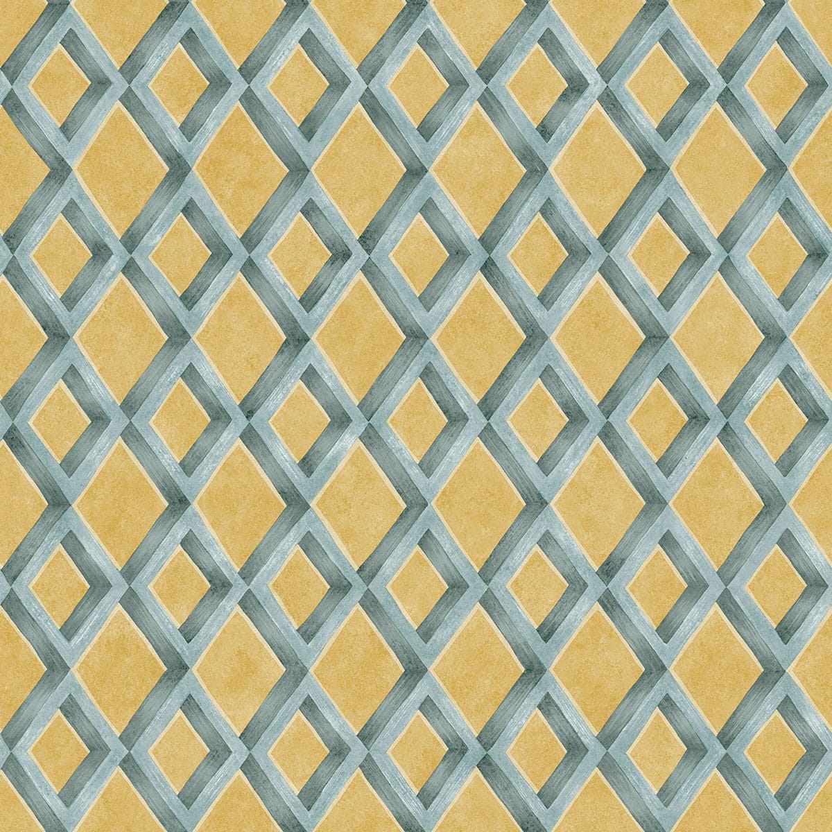 Cole & Son Fresco Trellis Hyacinth on Ochre, Tapete 131/8024