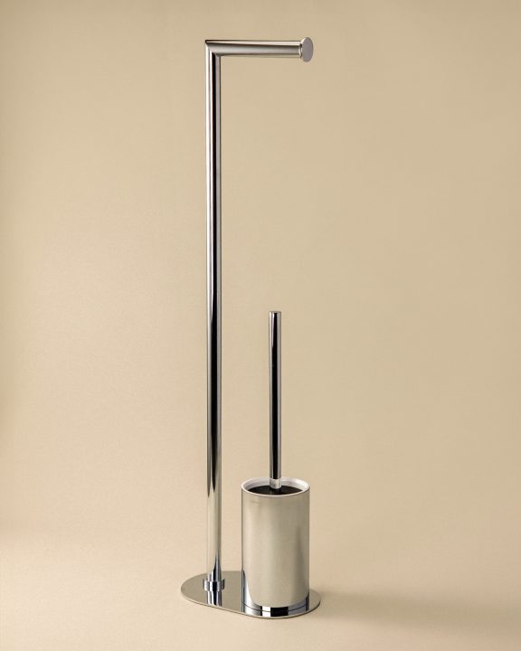 Cosmic Architect S+ Stand-Toilettenbürstenhalter mit Rollenhalter – Chrom · WJC235A0097001