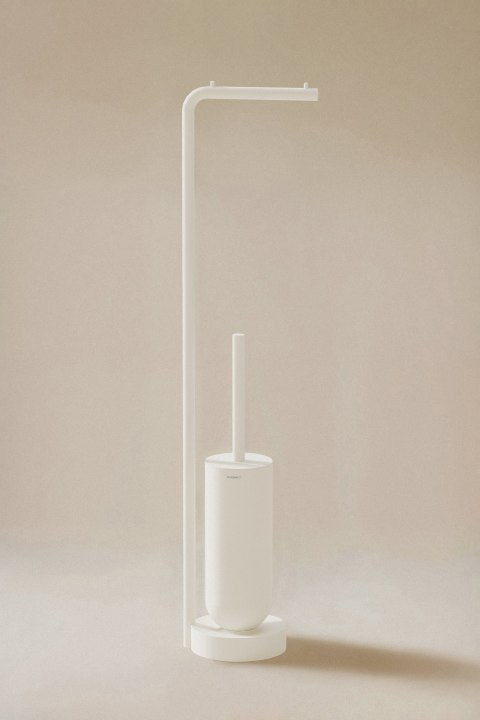 Cosmic Geyser Stand-Toilettenbürstenhalter mit Rollenhalter – Weiss matt · WJC277A0097065