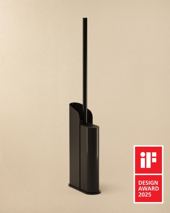 Cosmic Flat Boden-/Wand-Toilettenbürstenhalter – Schwarz matt · WJC512A0001036