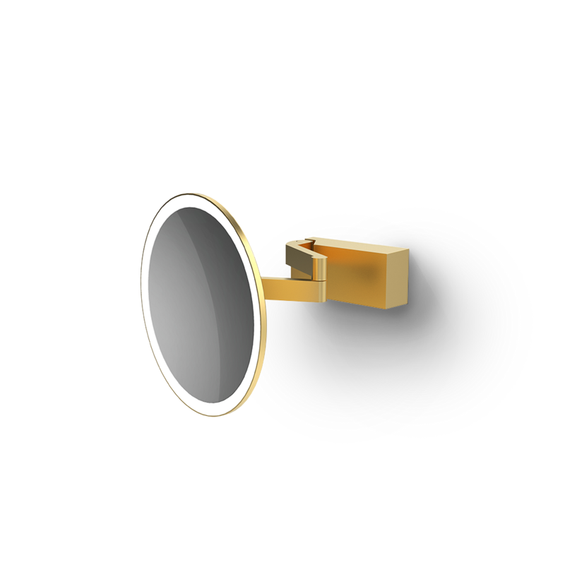 Decor Walther VISION R 5X Wandkosmetikspiegel beleuchtet – Gold Matt - 5-fache Vergrößerung – Art. 0123182