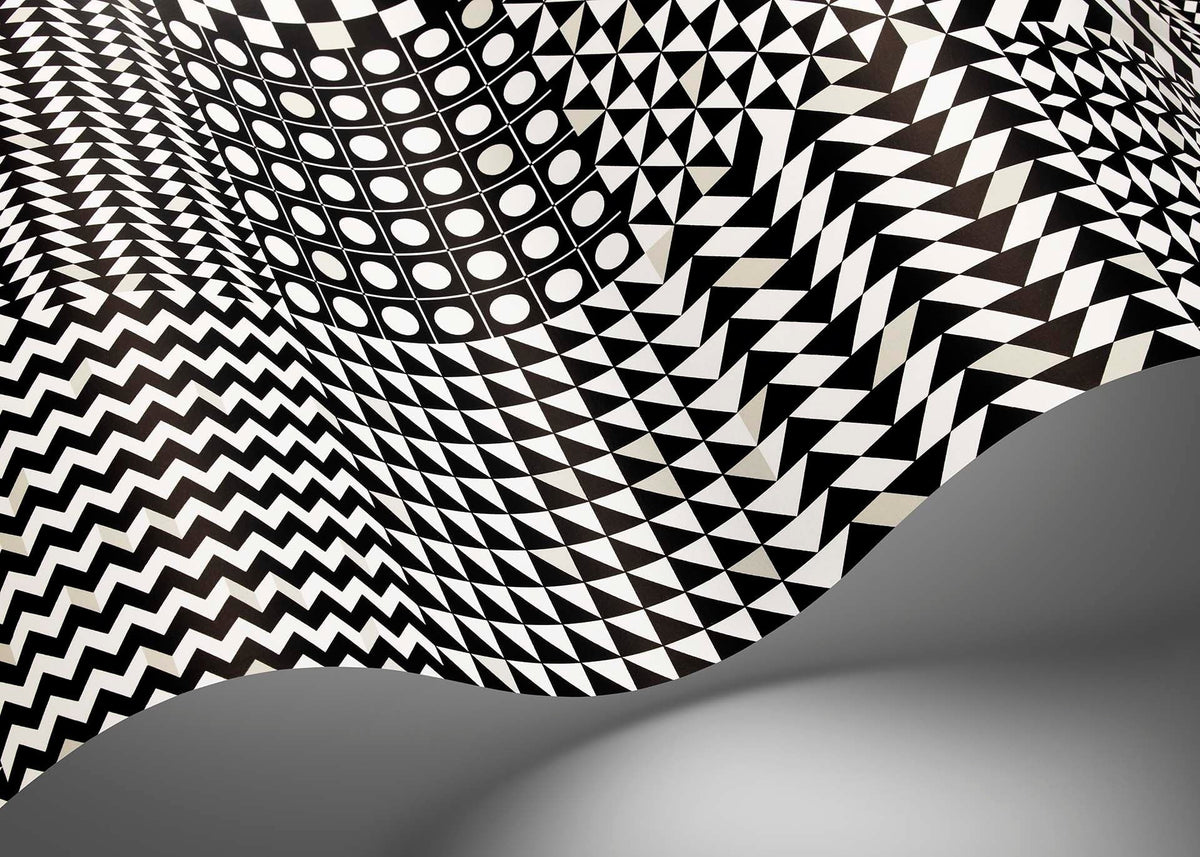 Cole & Son Fornasetti Geometrico Black & White – Raumansicht