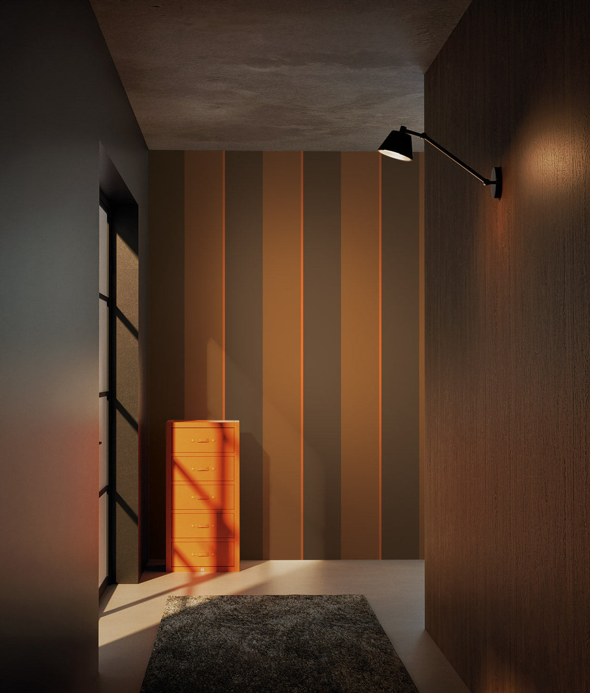 KEK Amsterdam Bold Stripes FU-003 Streifentapete im Interieur