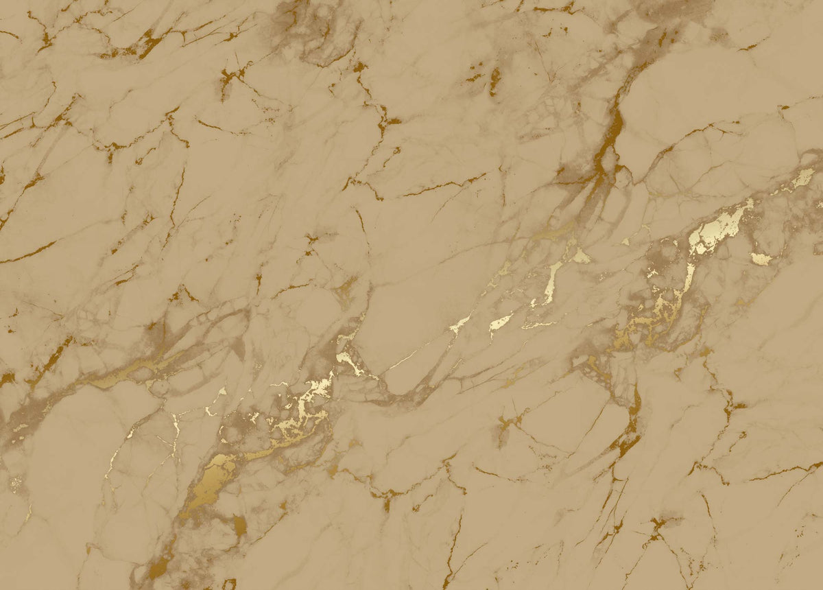 Marble Gold/Toffee Vliestapete mit Goldfolie von KEK Amsterdam
