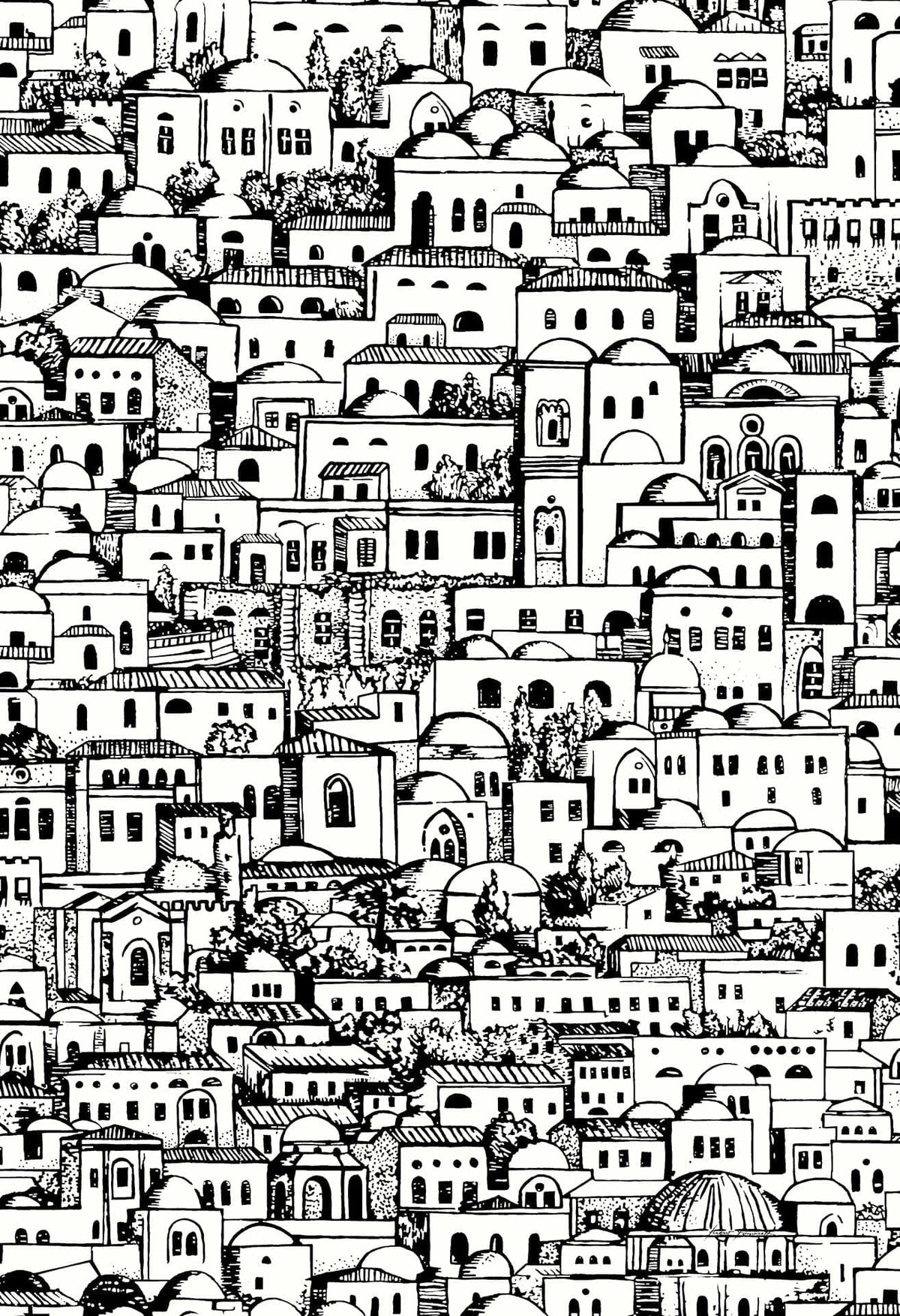 Cole & Son Mediterranea Tapete in White & Black
