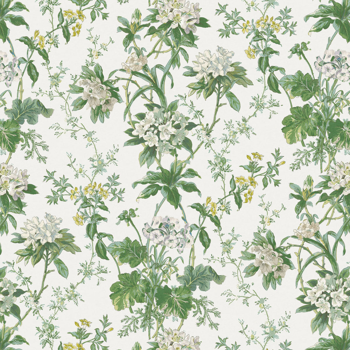 Nina Campbell Somerhill – Stoff – NCF4531-02 – Green / White / Chartreuse