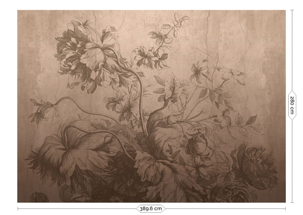 KEK Amsterdam Gradient Flowers Nude Tapete-Tapete-KEK Amsterdam-389,6 × 280 cm (8 Bahnen)-TOJU Interior