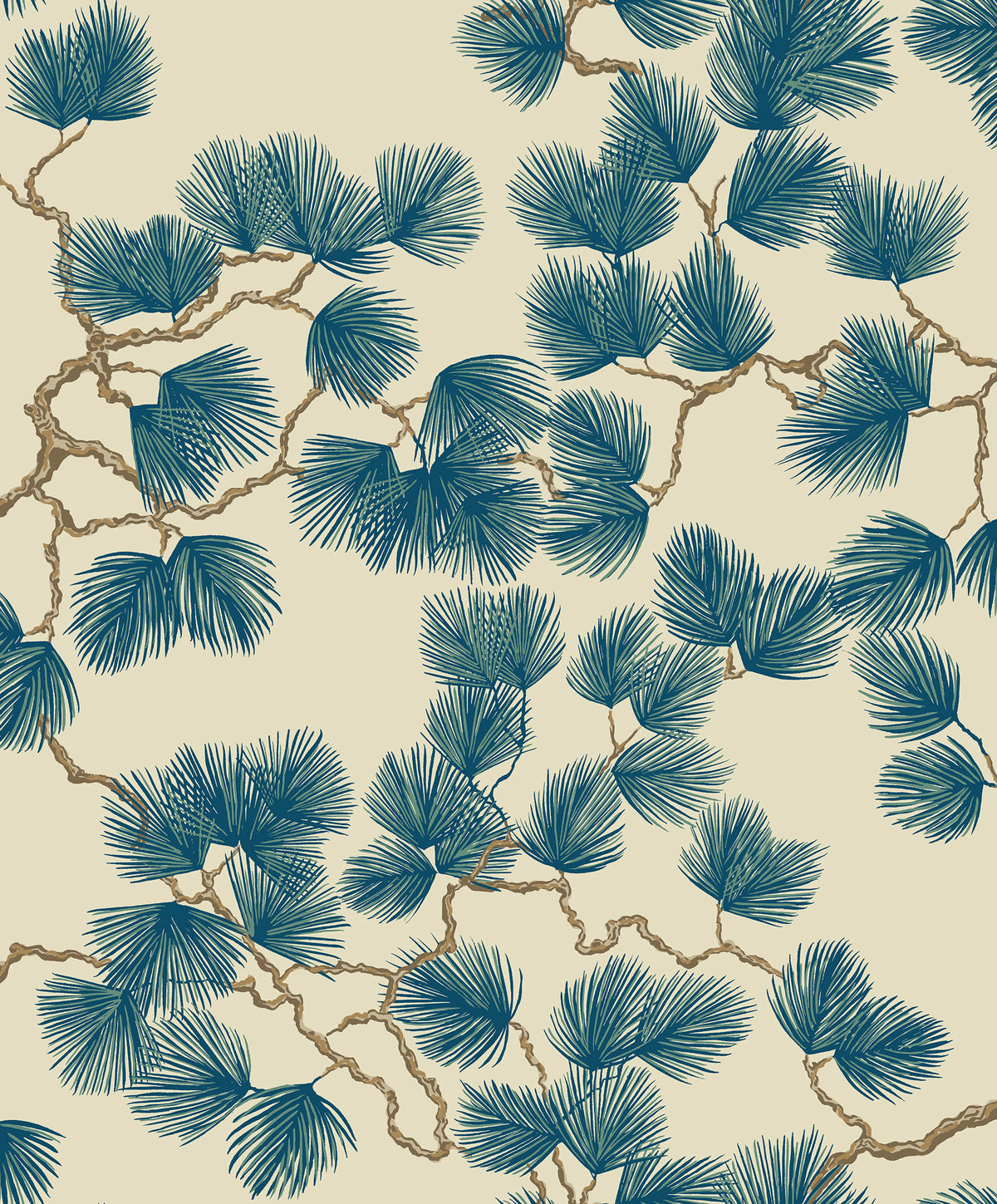 Sandberg Pine Blue S10327 – Tapetenmuster