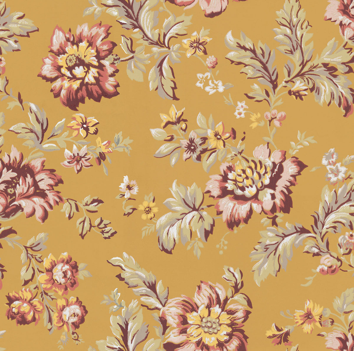 Sandberg Rosenholm Yellow S10414 – Tapetenmuster