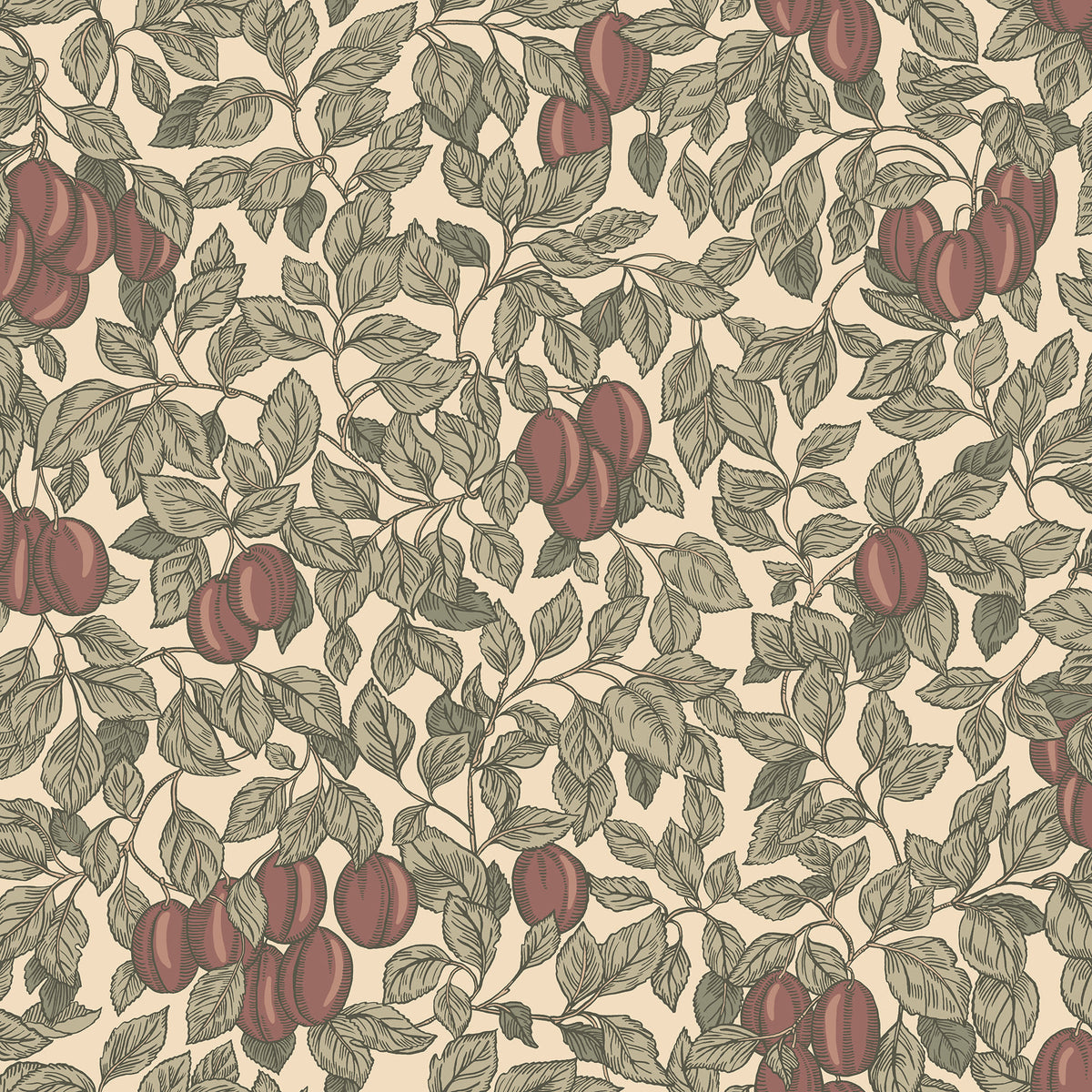 Sandberg Emrik Burgundy S10468 – Tapetenmuster