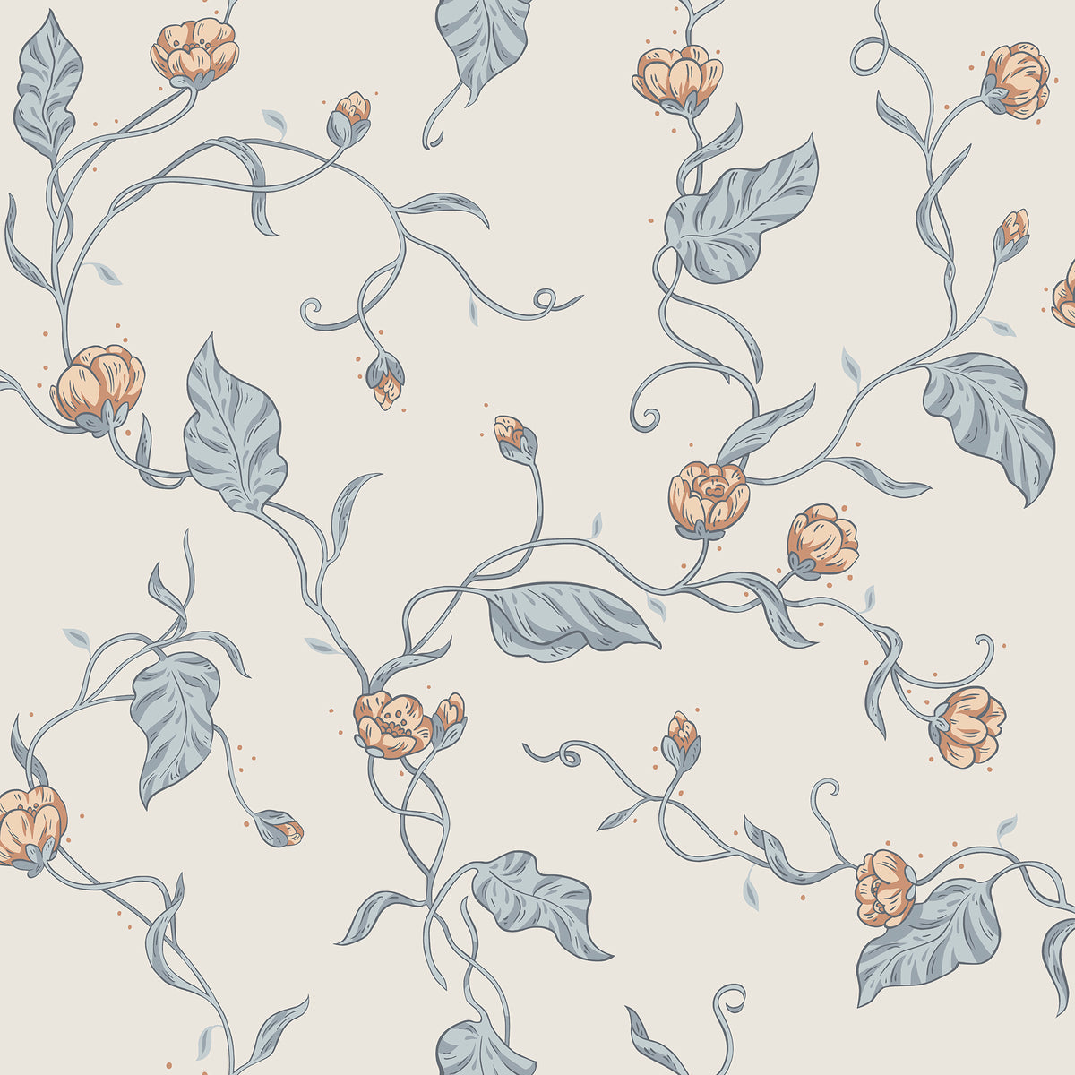 Sandberg Elmire Soft Blue S10148 – Tapetenmuster
