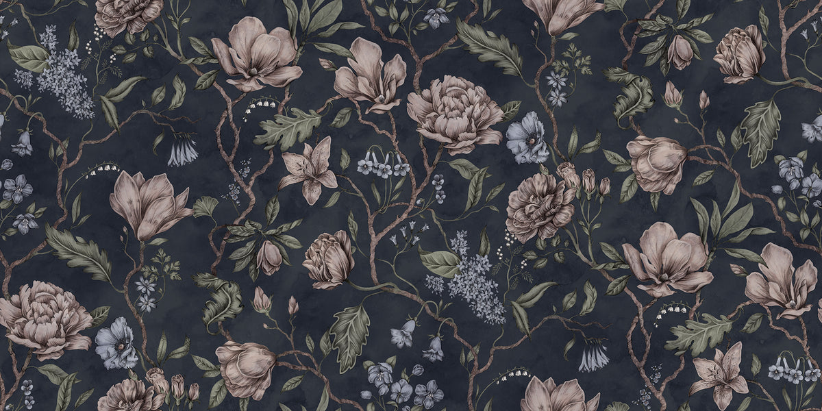Sandberg Belinda Dark Blue S10362 – Tapetenmuster