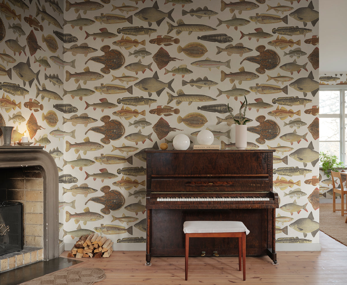 Sandberg Fototapete Scandinavian Fish S10728 – Raumansicht