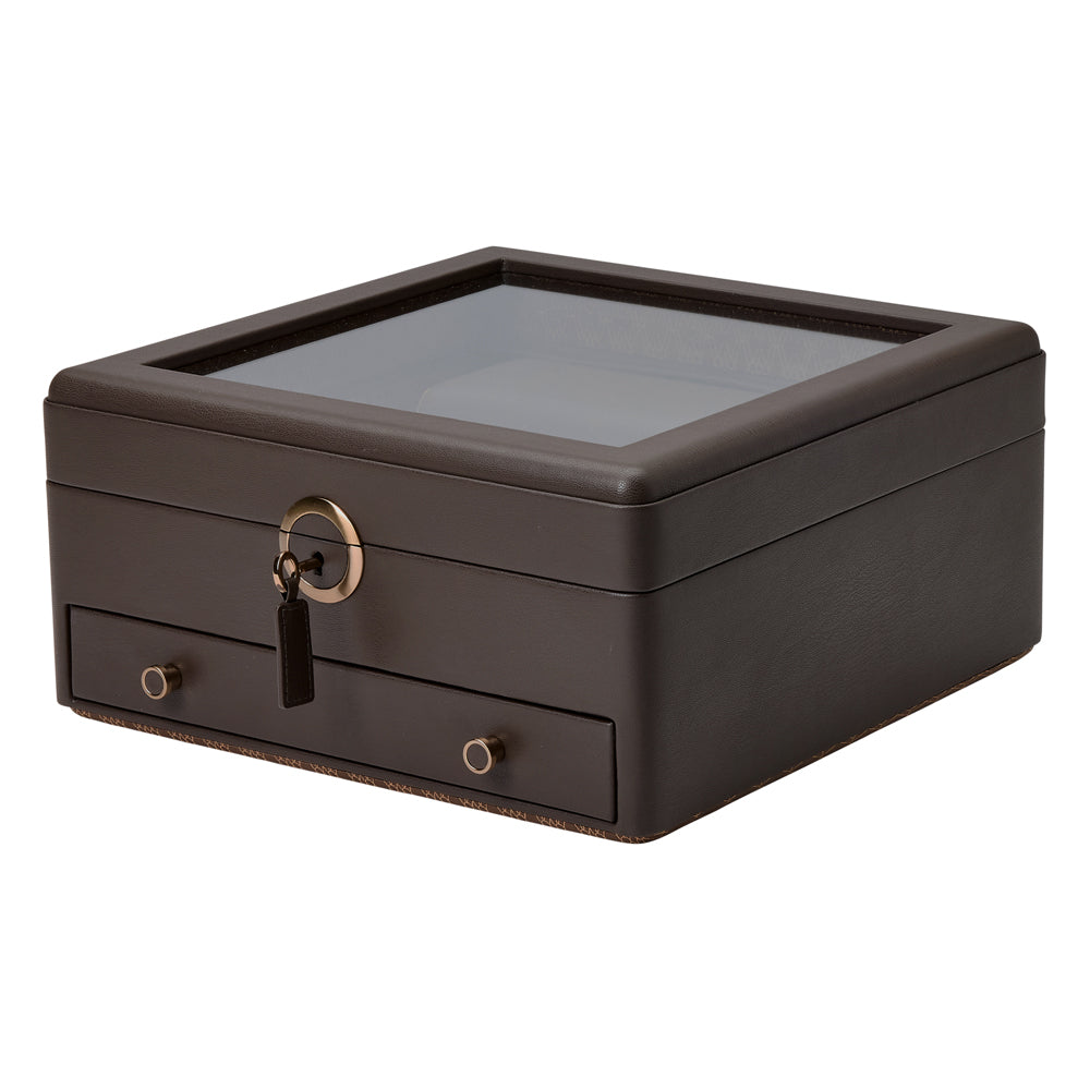 WOLF 1834 – Earth Uhrenständer-Box für 2 Uhren – Kaffeebraun – Art. 190706 – Ansicht 2