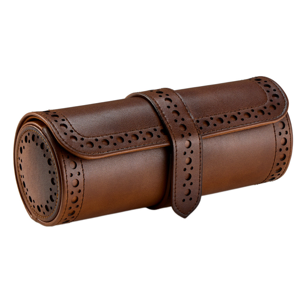 WOLF 1834 – Brogue Uhrenrolle für 3 Uhren – Braun patiniert – Art. 443306 – Ansicht 2