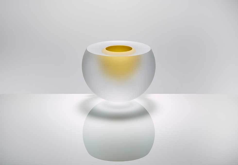 Anna Torfs - Double Bubble Solo Tisch accessoire - Schale-Tisch Accessoires-Anna Torfs-small-Curry-TOJU Interior