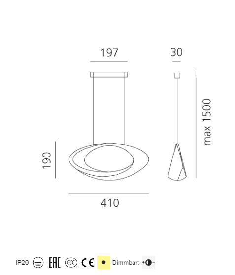 Artemide - Hängeleuchte Cabildo LED 2700K-Leuchten-Artemide-TOJU Interior