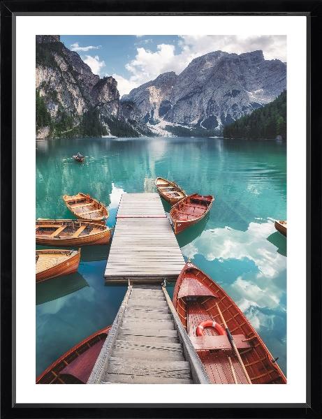 Brookpace Fine Art - PRAGSER WILDSEE 1-Wandbild-Brookpace Lascelles-Studio / Lackrahmen schwarz-TOJU Interior