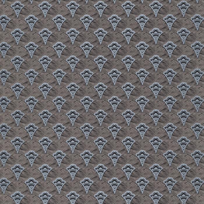 Casamance - Tapete Adenium-Tapeten-Casamance-Marine/pierre bleue - 75251222-TOJU Interior